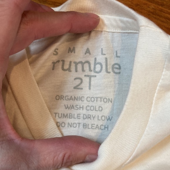 NWOT! SMALL RUMBLE 2T Screenprinted T-Shirt Tee Pitbull Dog Organic SS - Picture 10 of 10